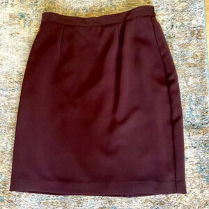Laura Scott polyester brown lined skirt